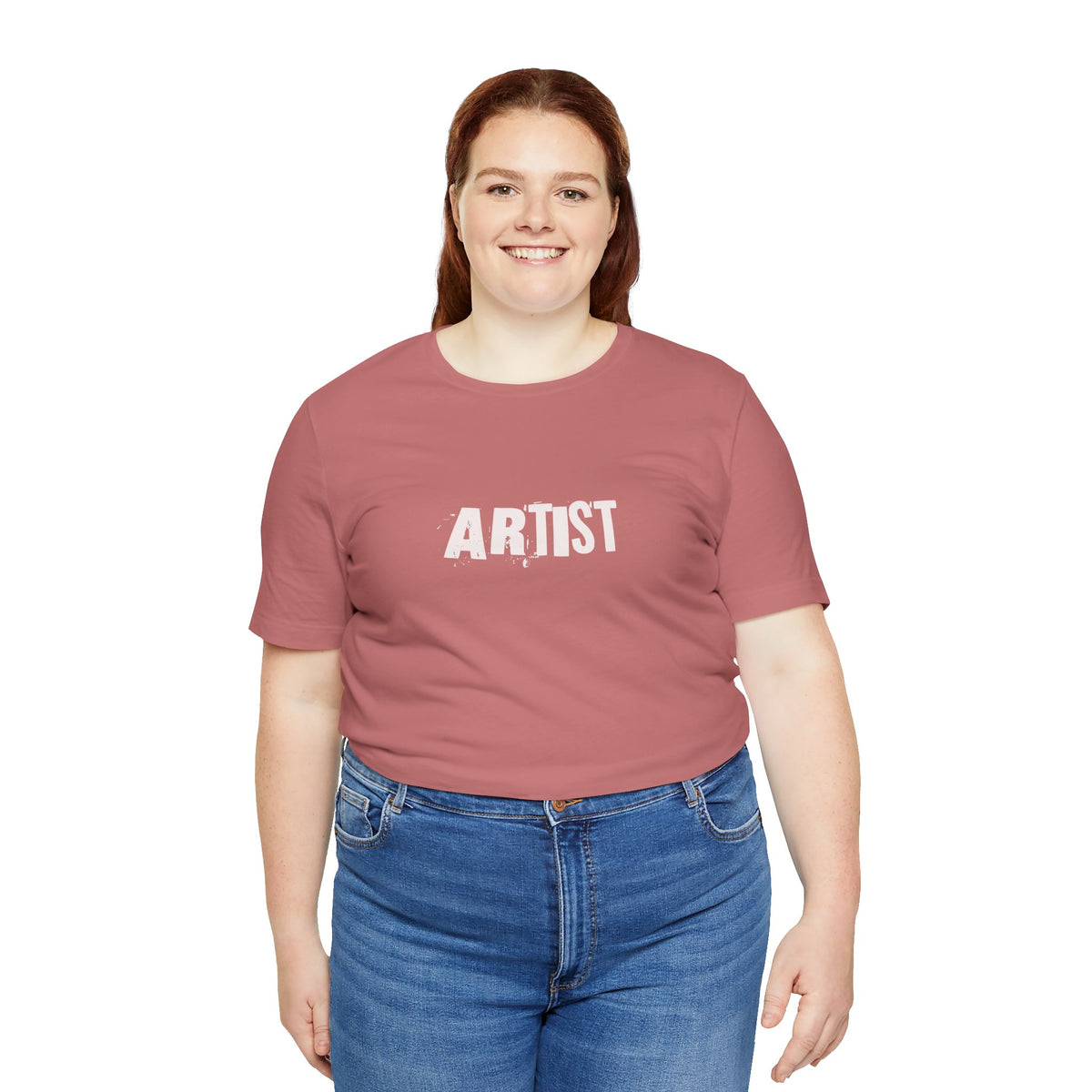 Artist T-Shirt | Minimal Distressed Text Graphic, Short Sleeve Tee
