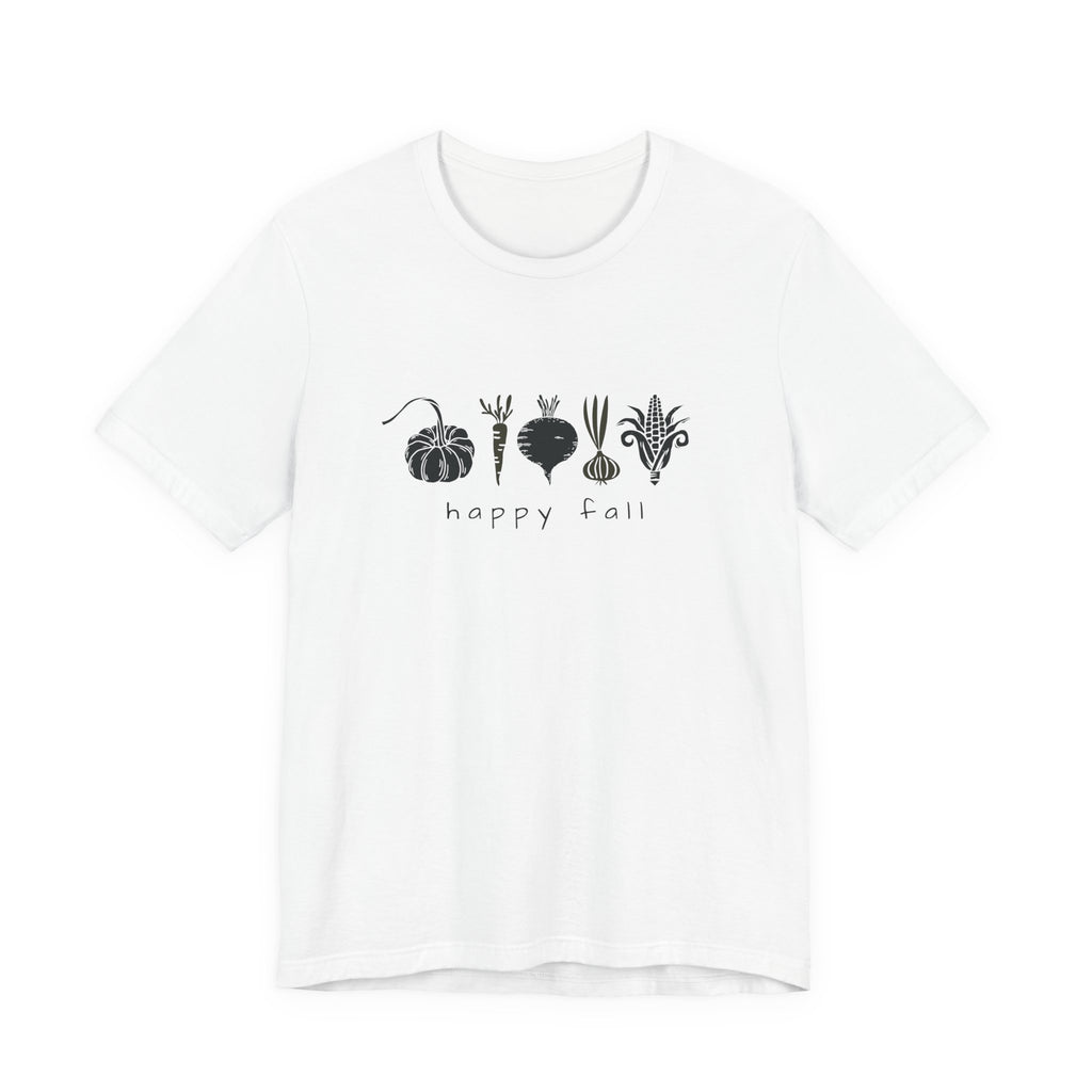 Happy Fall pumpkin beet corn illustrations T-Shirt | Fall harvest tee