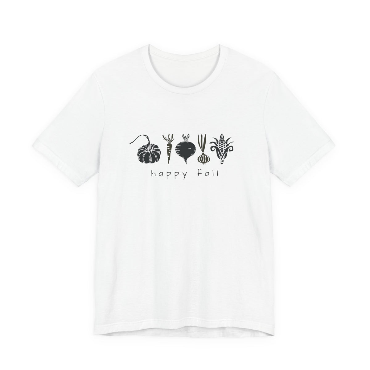 Happy Fall pumpkin beet corn illustrations T-Shirt | Fall harvest tee