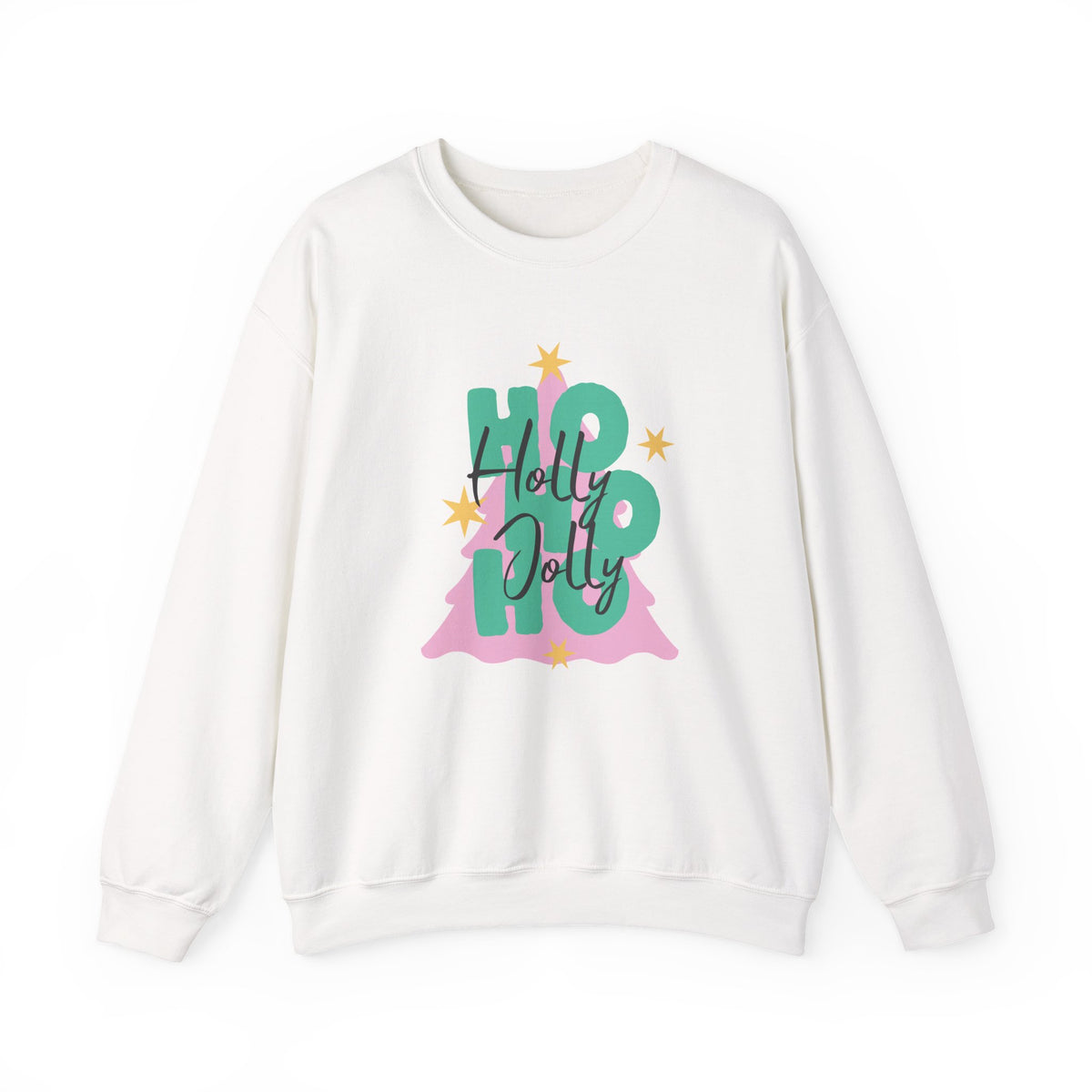 Holiday Christmas Sweatshirt| Ho Ho Ho Holly Jolly Tree Crewneck