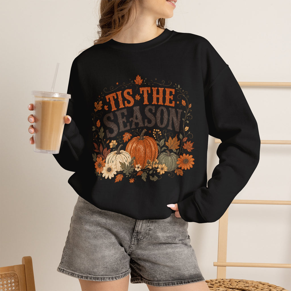 Tis The Season pumpkin floral sweatshirt | Fall autumn harvest crewneck