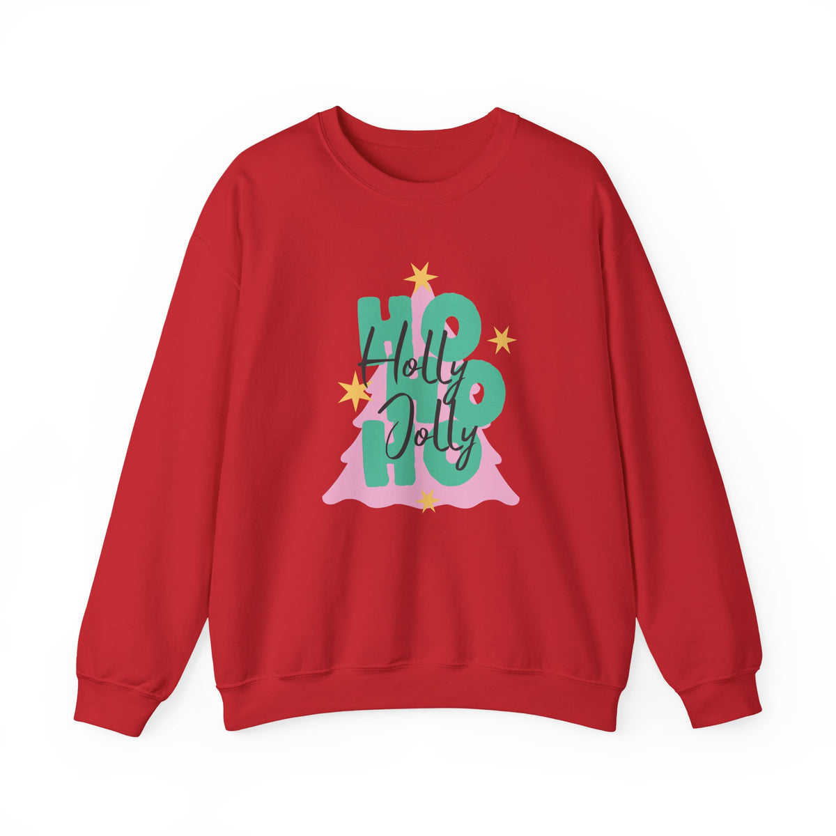 Holiday Christmas Sweatshirt| Ho Ho Ho Holly Jolly Tree Crewneck