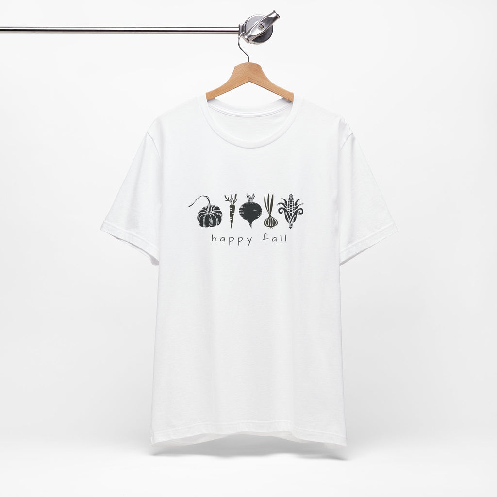 Happy Fall pumpkin beet corn illustrations T-Shirt | Fall harvest tee