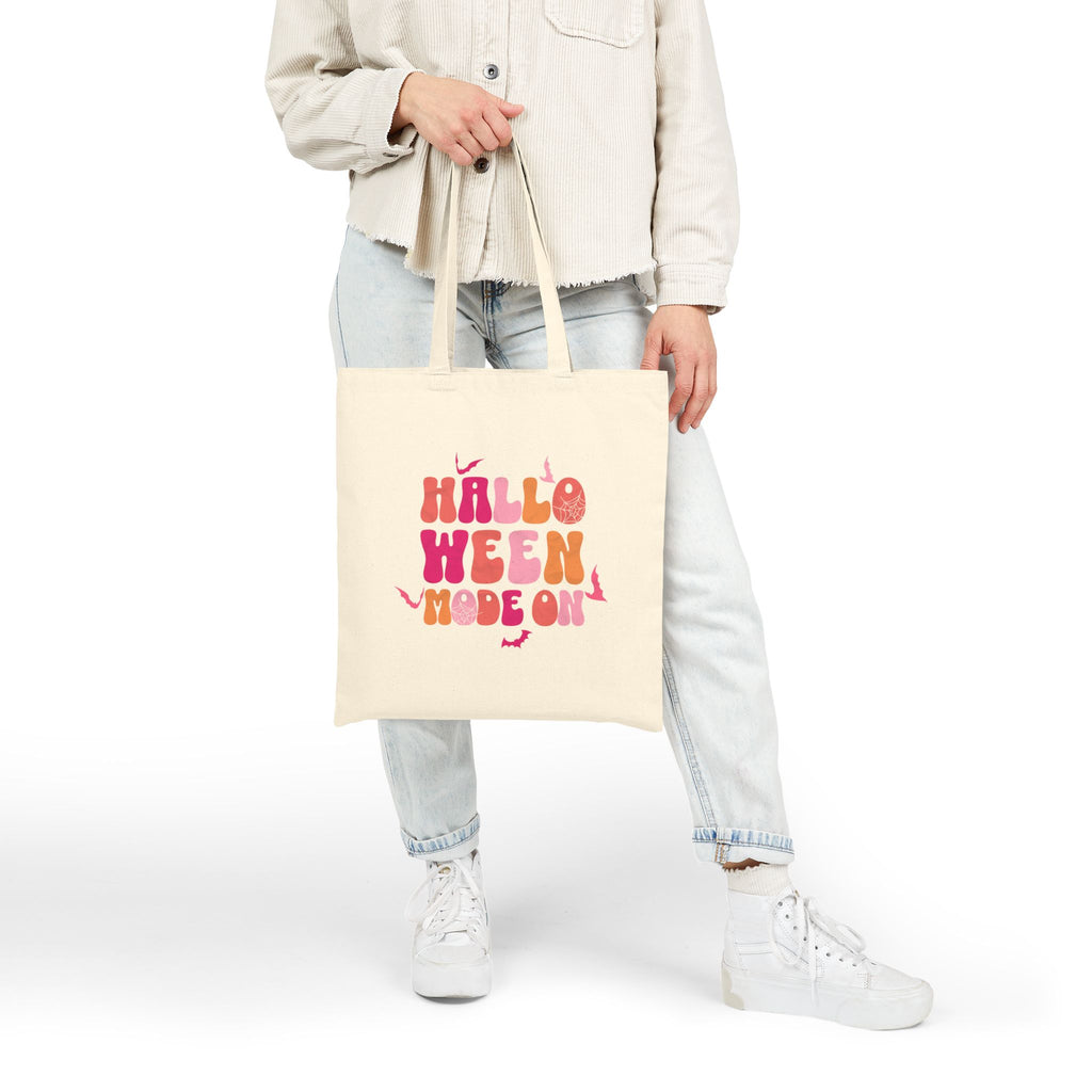 Halloween Mode On Tote Bag | Retro Pumpkin Typography, Fall Trick or Treat