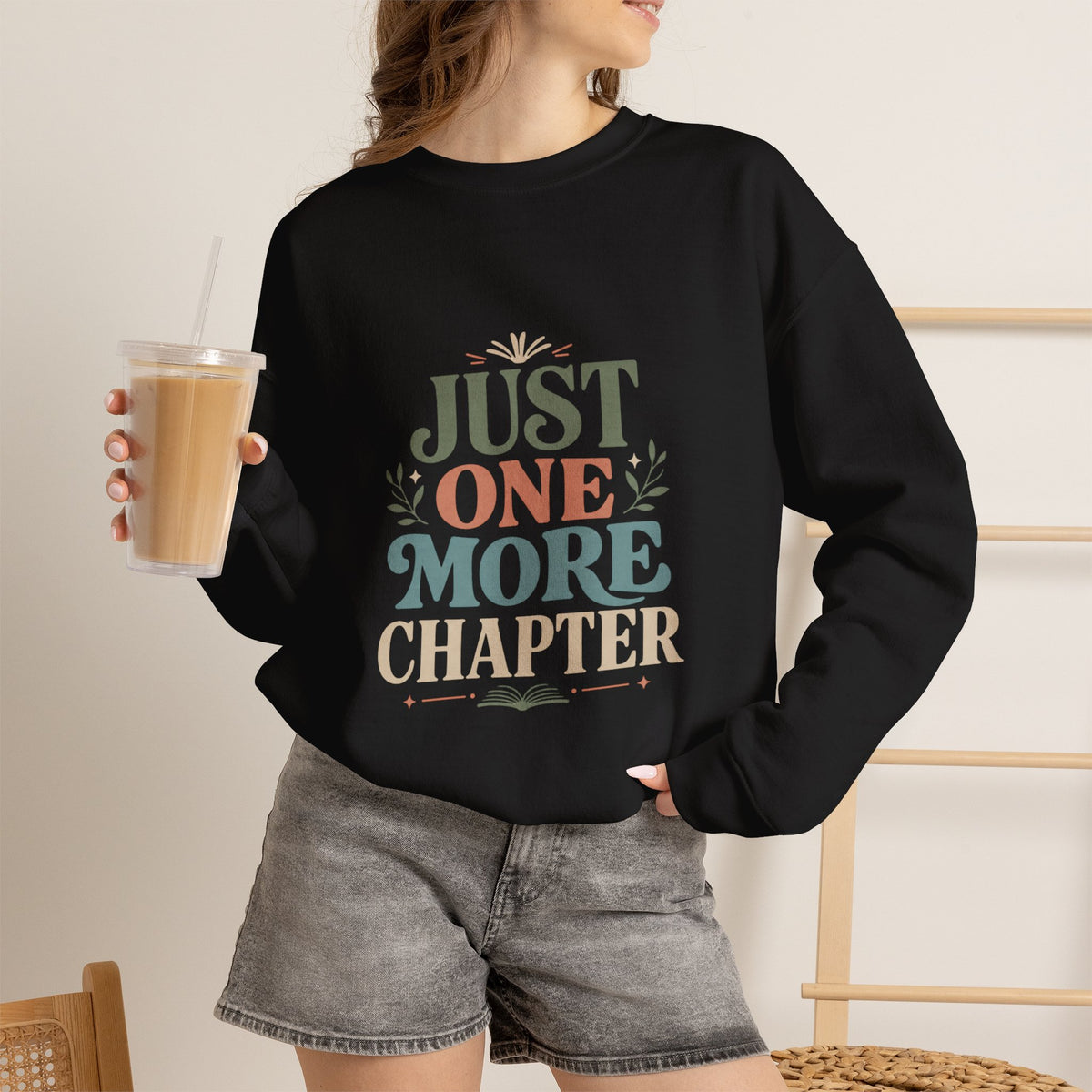 Just One More Chapter Sweatshirt | Book Lover Reading Crewneck