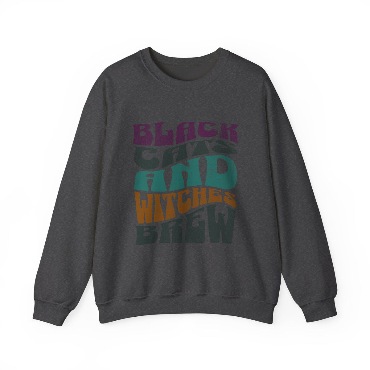 Black Cats and Witches Brew Sweatshirt | Halloween Graphic Crewneck
