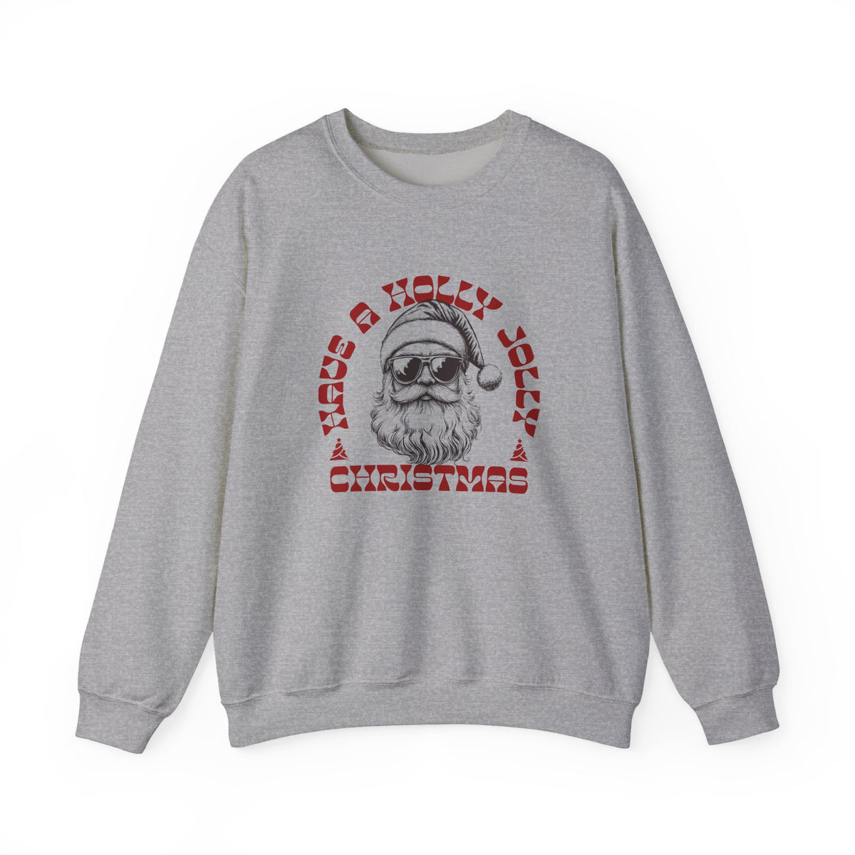 Santa Sweatshirt | Cool Santa Sunglasses Retro Holly Jolly Christmas