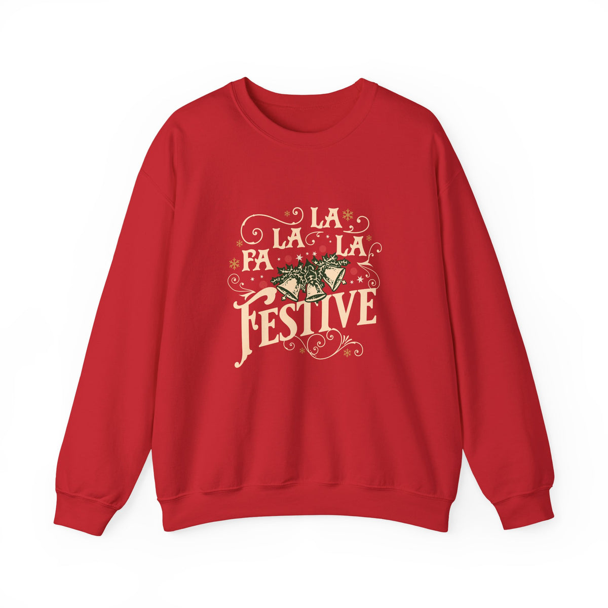 Christmas Sweatshirt |Fa La La La Festive Holiday Style Bells