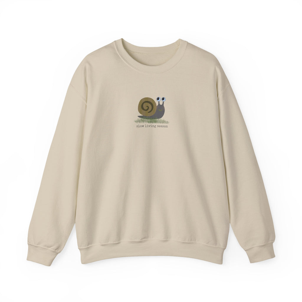 Fall Sweatshirt | Slow Living Season Cute Snail