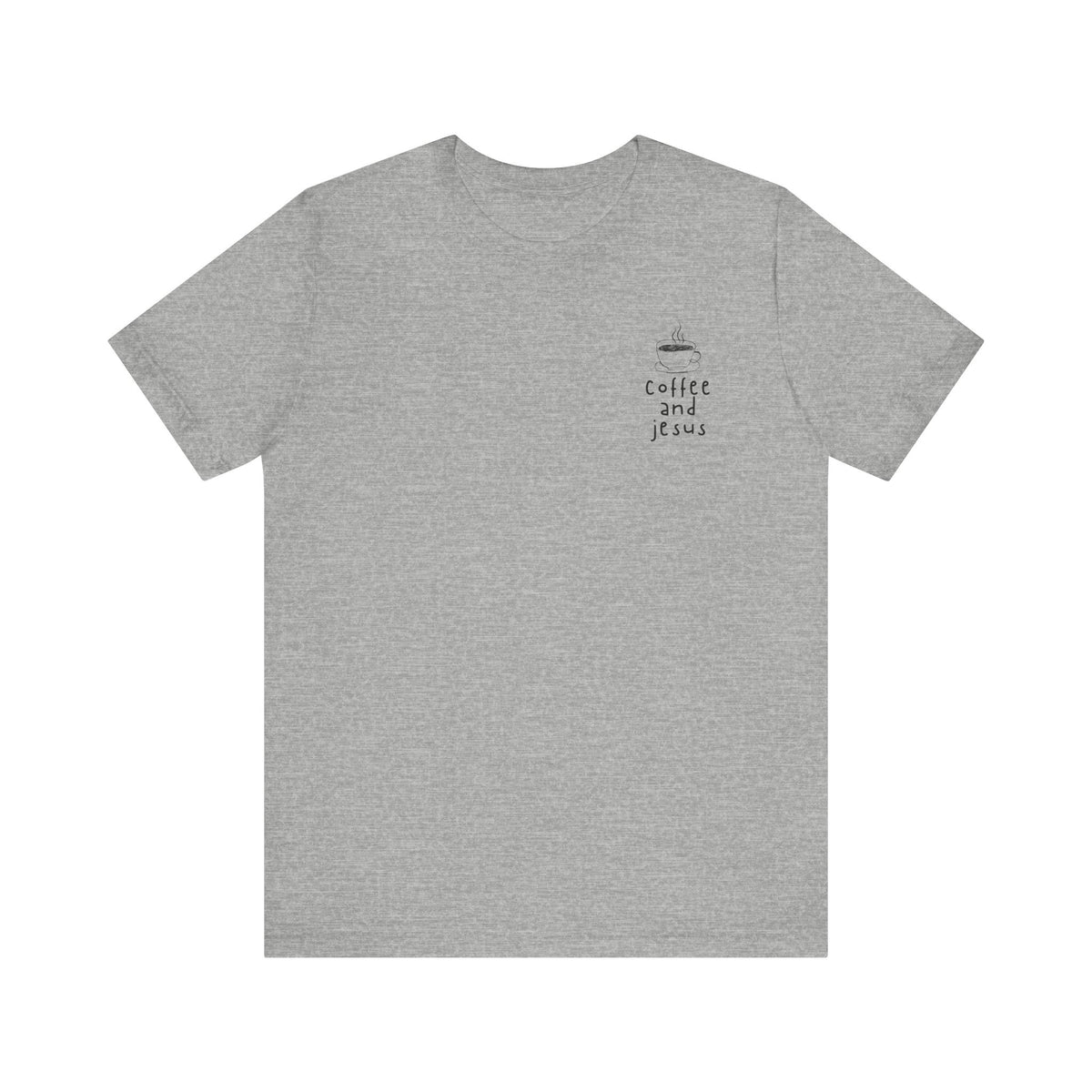 Coffee and Jesus Tee | Minimal Coffee Cup Christian Shirt