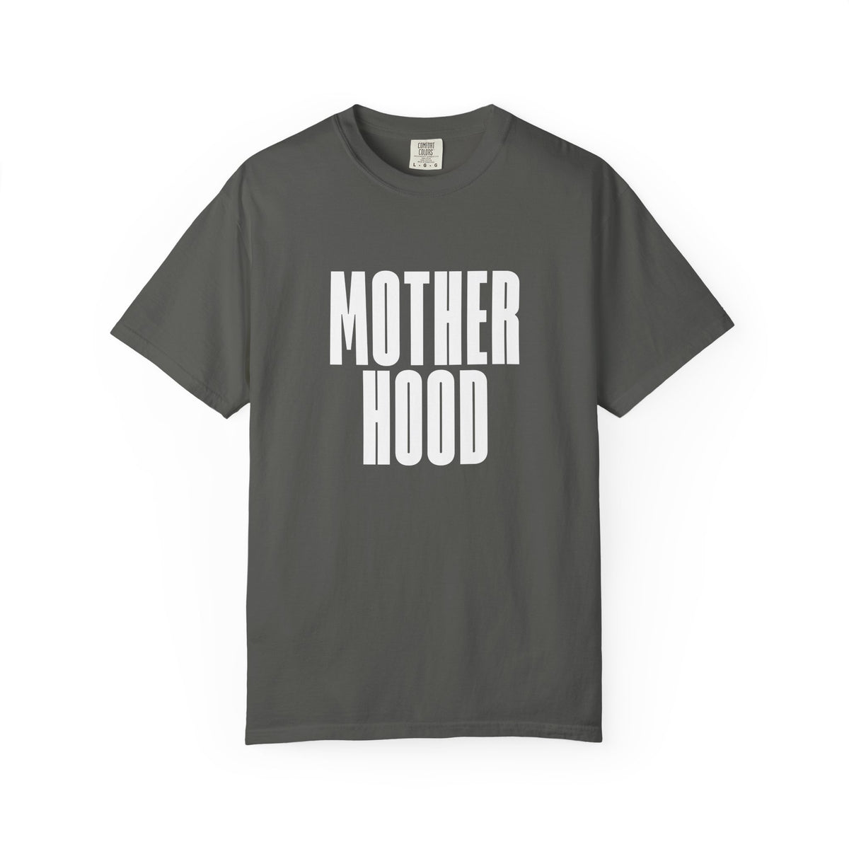 MOTHERHOOD bold block text Comfort Colors T-Shirt | Mom shirt, Typography tee