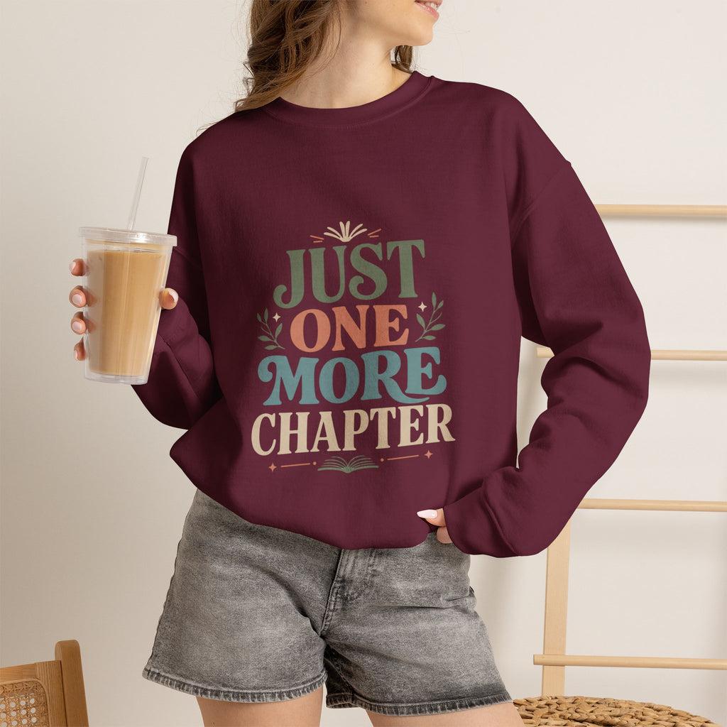 Just One More Chapter Sweatshirt | Book Lover Reading Crewneck