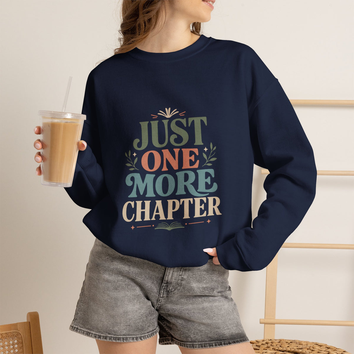 Just One More Chapter Sweatshirt | Book Lover Reading Crewneck