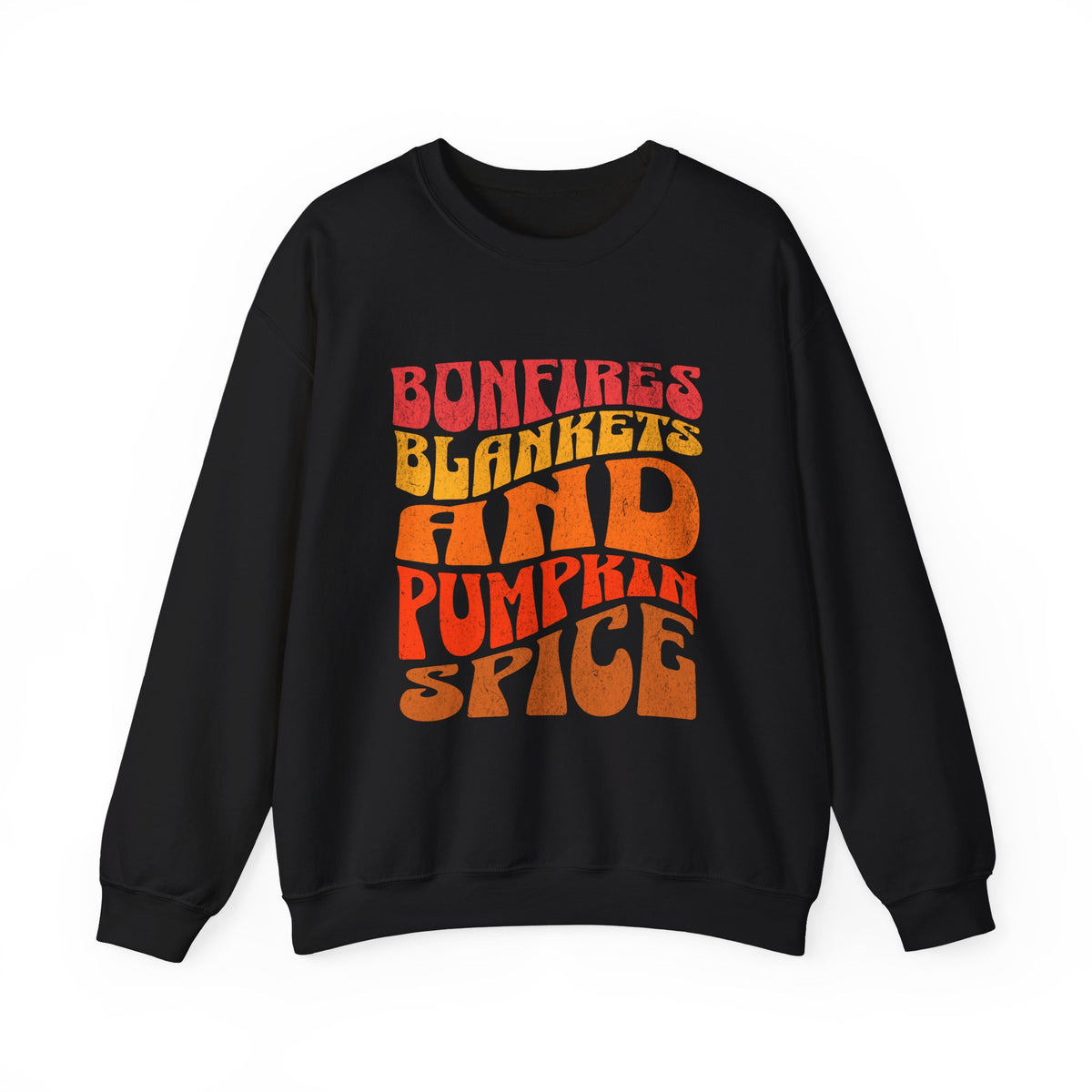 Bonfires Blankets and Pumpkin Spice Sweatshirt | Fall Cozy Typography