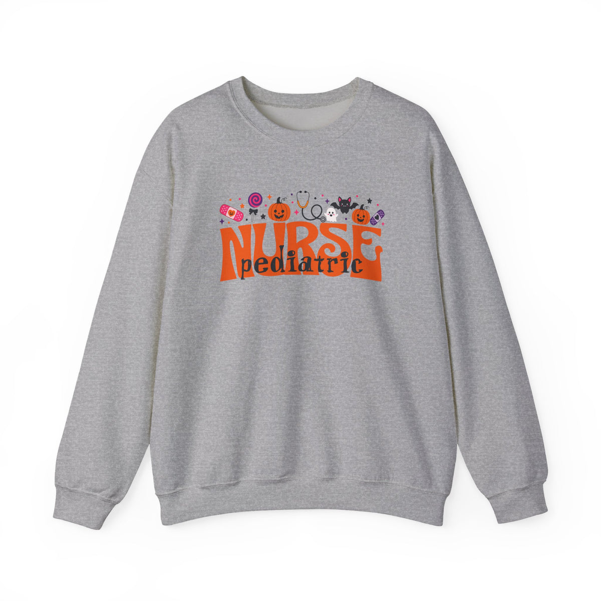 Halloween Pediatric Nurse sweatshirt | cute spooky icons