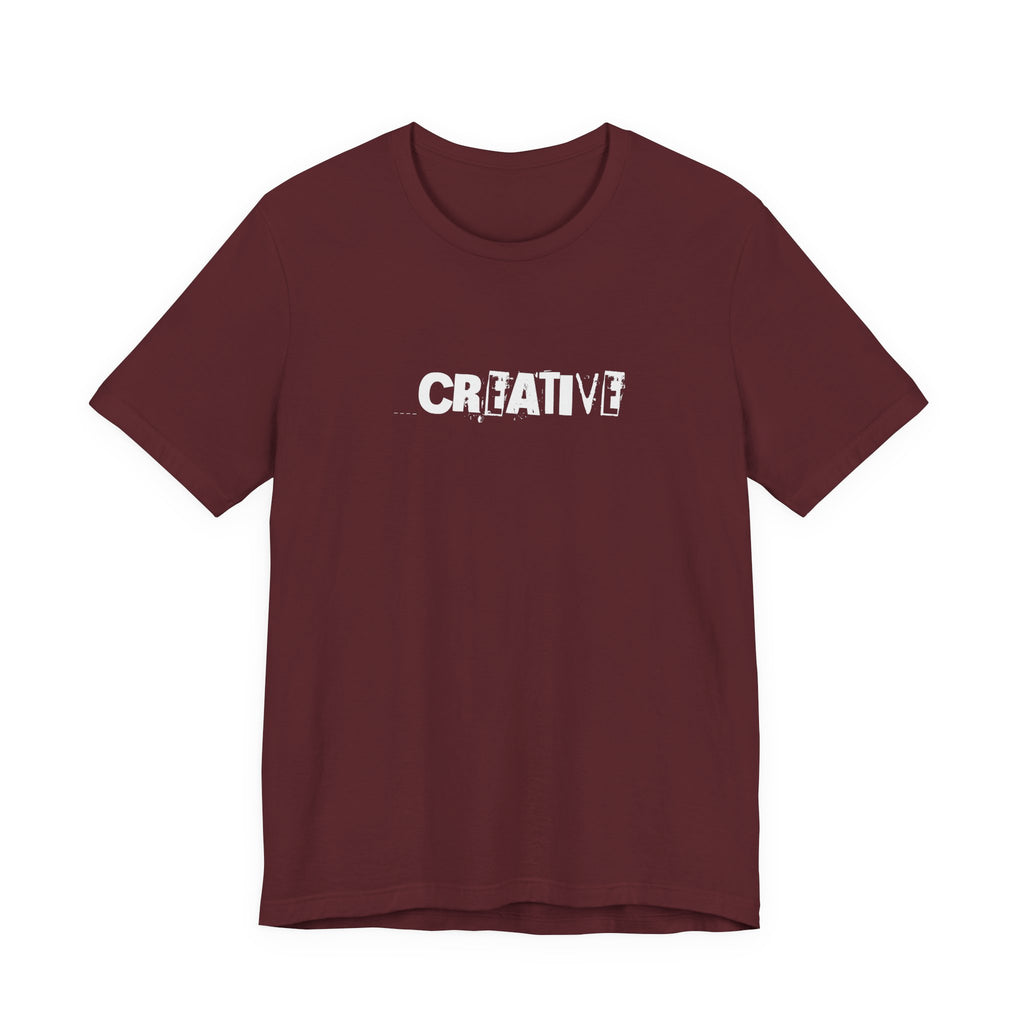 Creative Distressed Text T-Shirt | Minimal Typography Graphic Tee