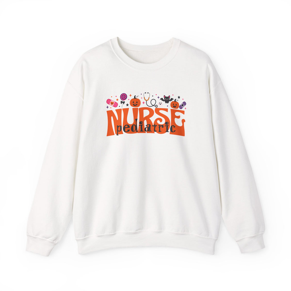 Halloween Pediatric Nurse sweatshirt | cute spooky icons