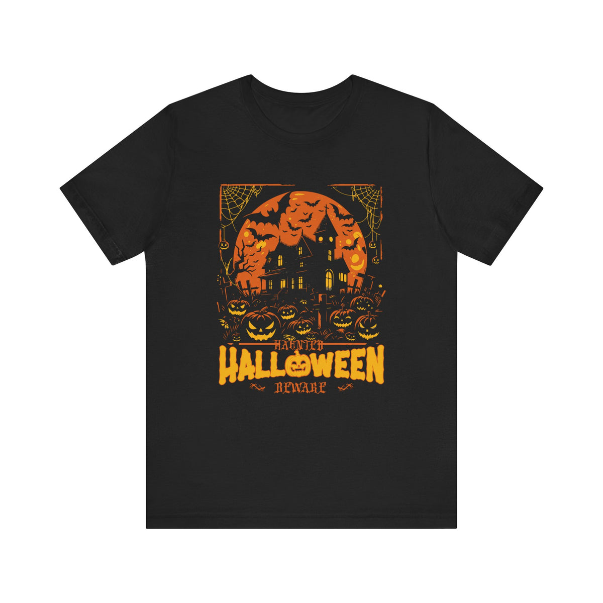 Haunted House Halloween Tee | Spooky Pumpkin Jack O Lanterns