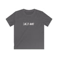 MAKE ART Kids Tee | Stencil Grunge Text, Black Graphic Shirt
