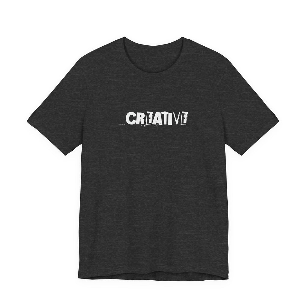 Creative Distressed Text T-Shirt | Minimal Typography Graphic Tee