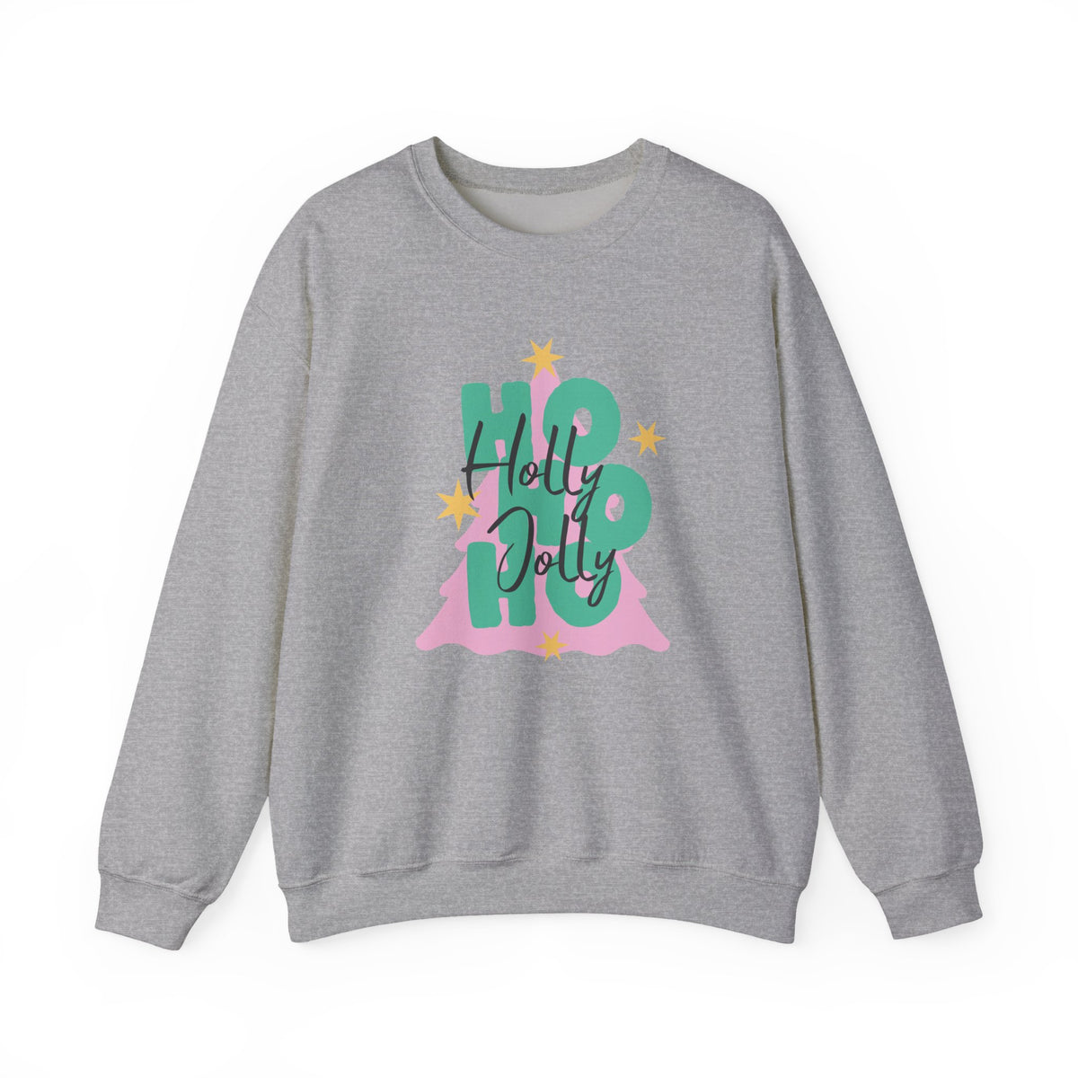 Holiday Christmas Sweatshirt| Ho Ho Ho Holly Jolly Tree Crewneck