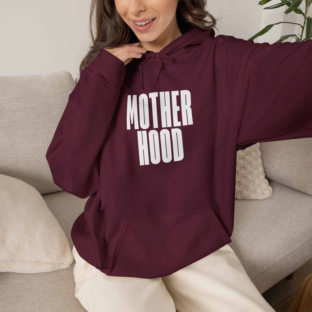 Motherhood bold text Hoodie | Mom graphic sweatshirt