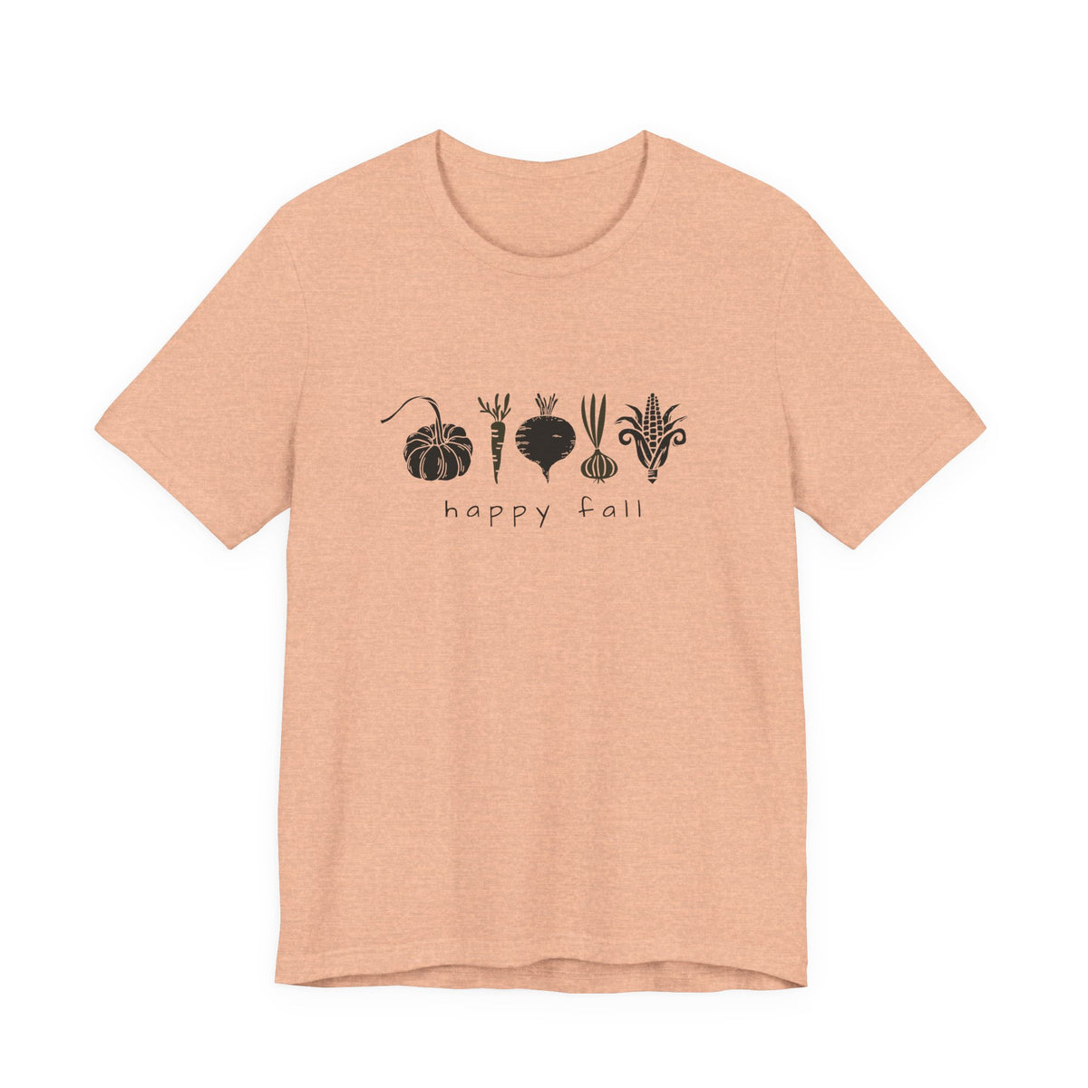 Happy Fall pumpkin beet corn illustrations T-Shirt | Fall harvest tee