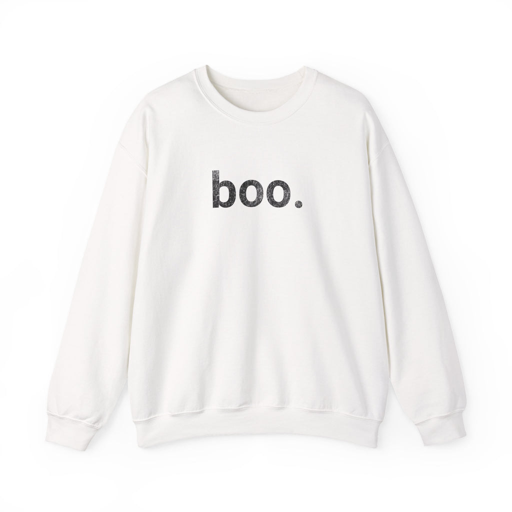 boo distressed sweatshirt | Minimal Halloween Text Design