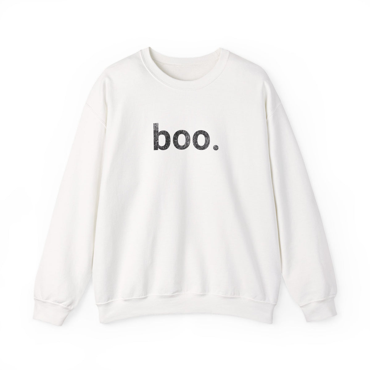 boo distressed sweatshirt | Minimal Halloween Text Design