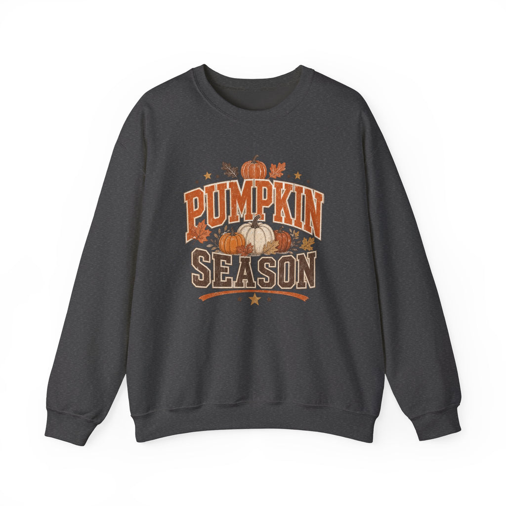 Pumpkin Season Sweatshirt | Fall Pumpkin Graphic, Autumn Leaves