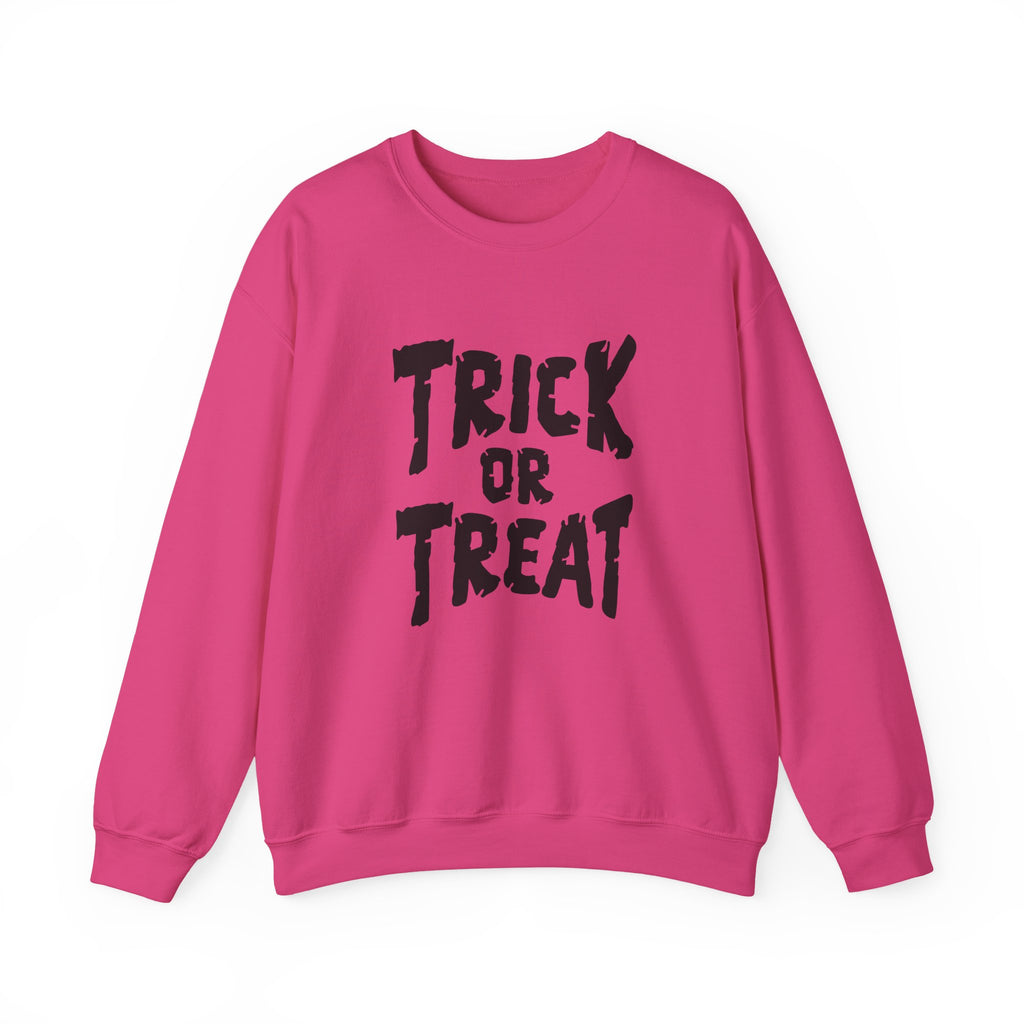 Trick or Treat Halloween lettering Crewneck Sweatshirt | Halloween sweater