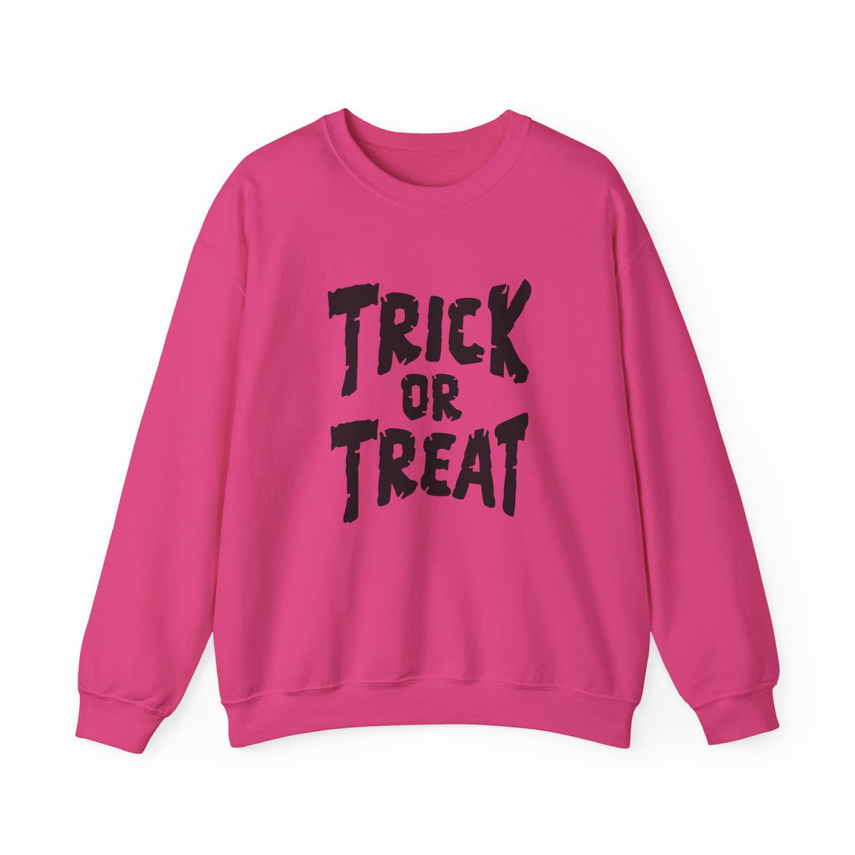 Trick or Treat Halloween lettering Crewneck Sweatshirt | Halloween sweater