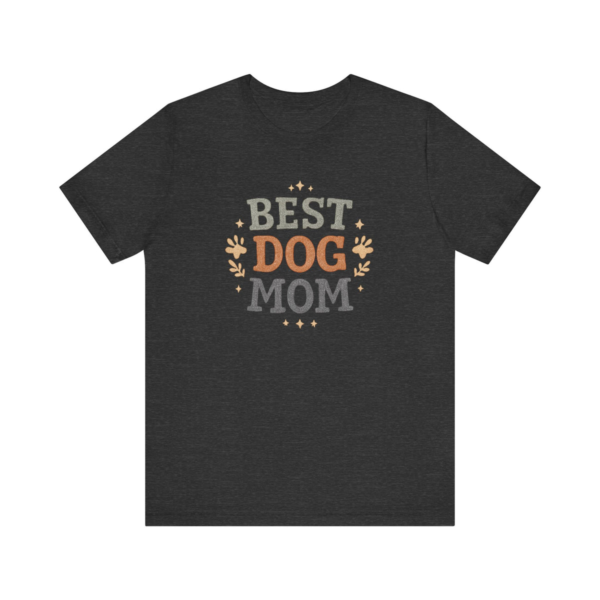 Best Dog Mom T-Shirt | Dog Mom Tee, Paw Print Typography