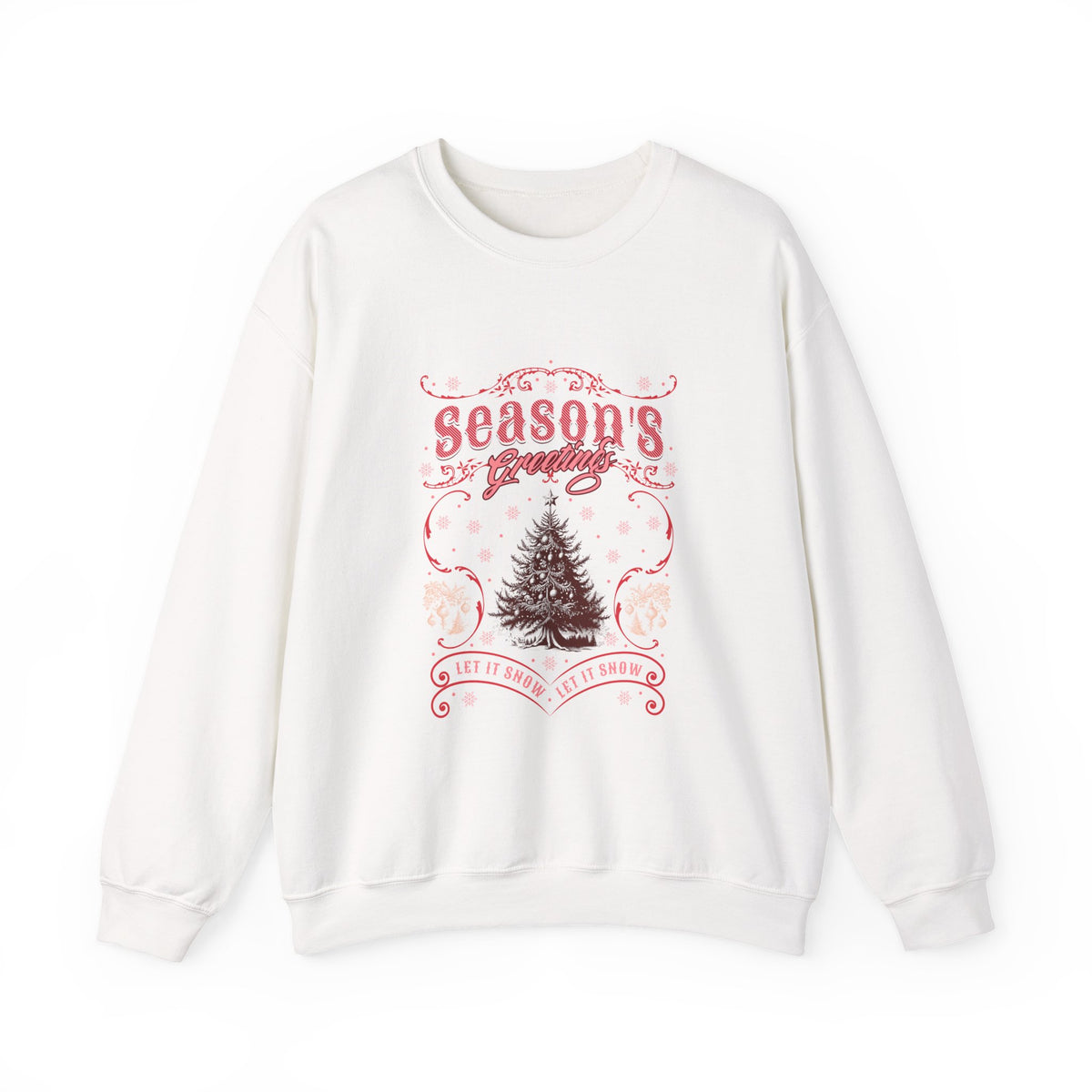 Holiday Sweatshirt Coquette Style | Season's Greetings Vintage Christmas Tree Crewneck