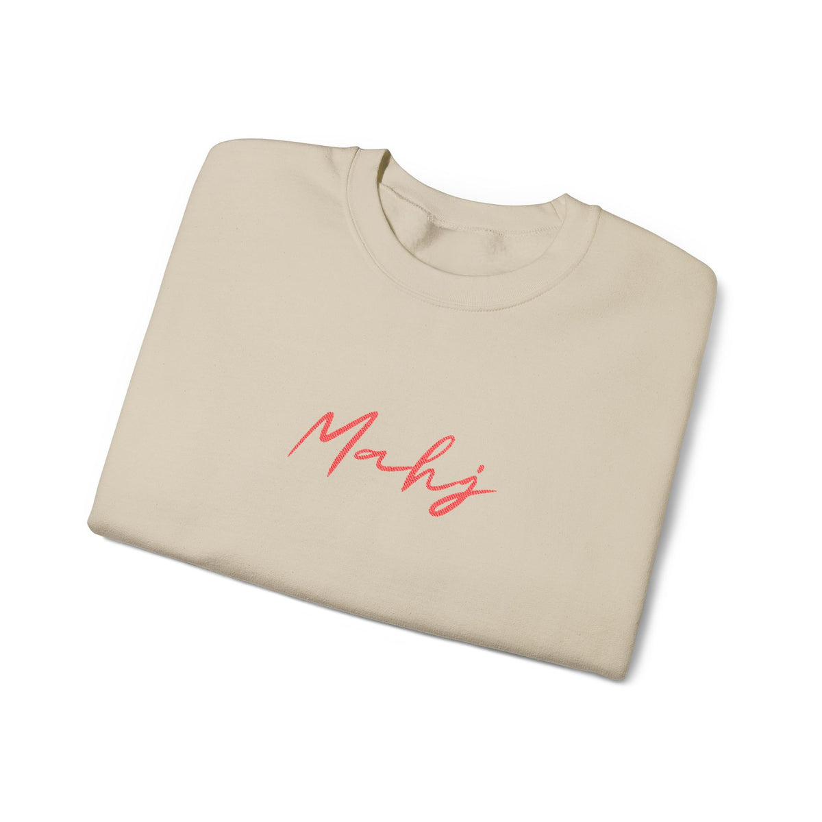 Embroidered Sweatshirt Mahj | Mahjong Minimal Script Crewneck