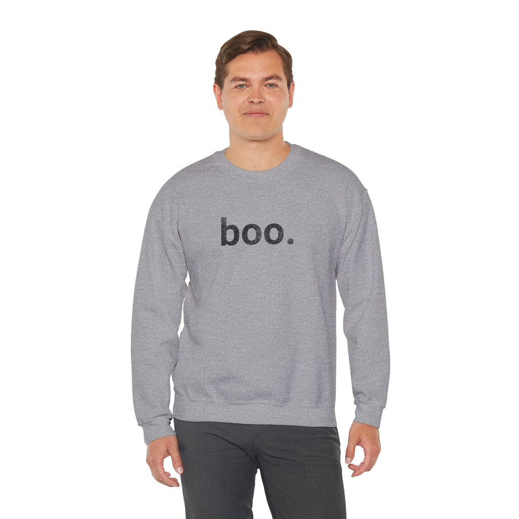 boo distressed sweatshirt | Minimal Halloween Text Design