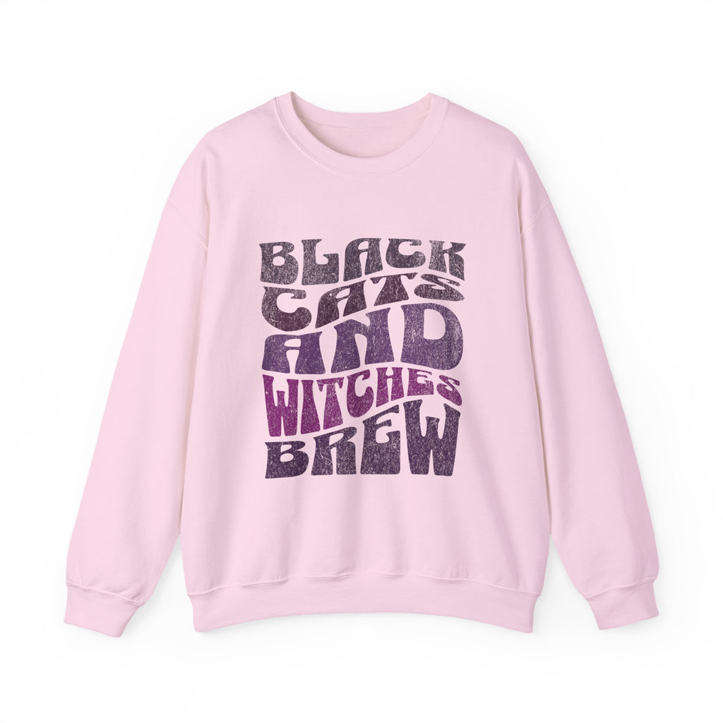 Black Cats and Witches Brew Sweatshirt | Halloween spooky typography