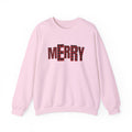 MERRY buffalo plaid letters Sweatshirt | Christmas holiday cozy design