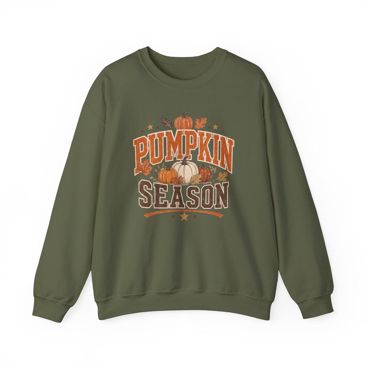 Pumpkin Season Sweatshirt | Fall Pumpkin Graphic, Autumn Leaves