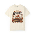 All Booked for Fall Comfort Colors T-shirt | Autumn Book Lover Tee, Pumpkin Stack Design