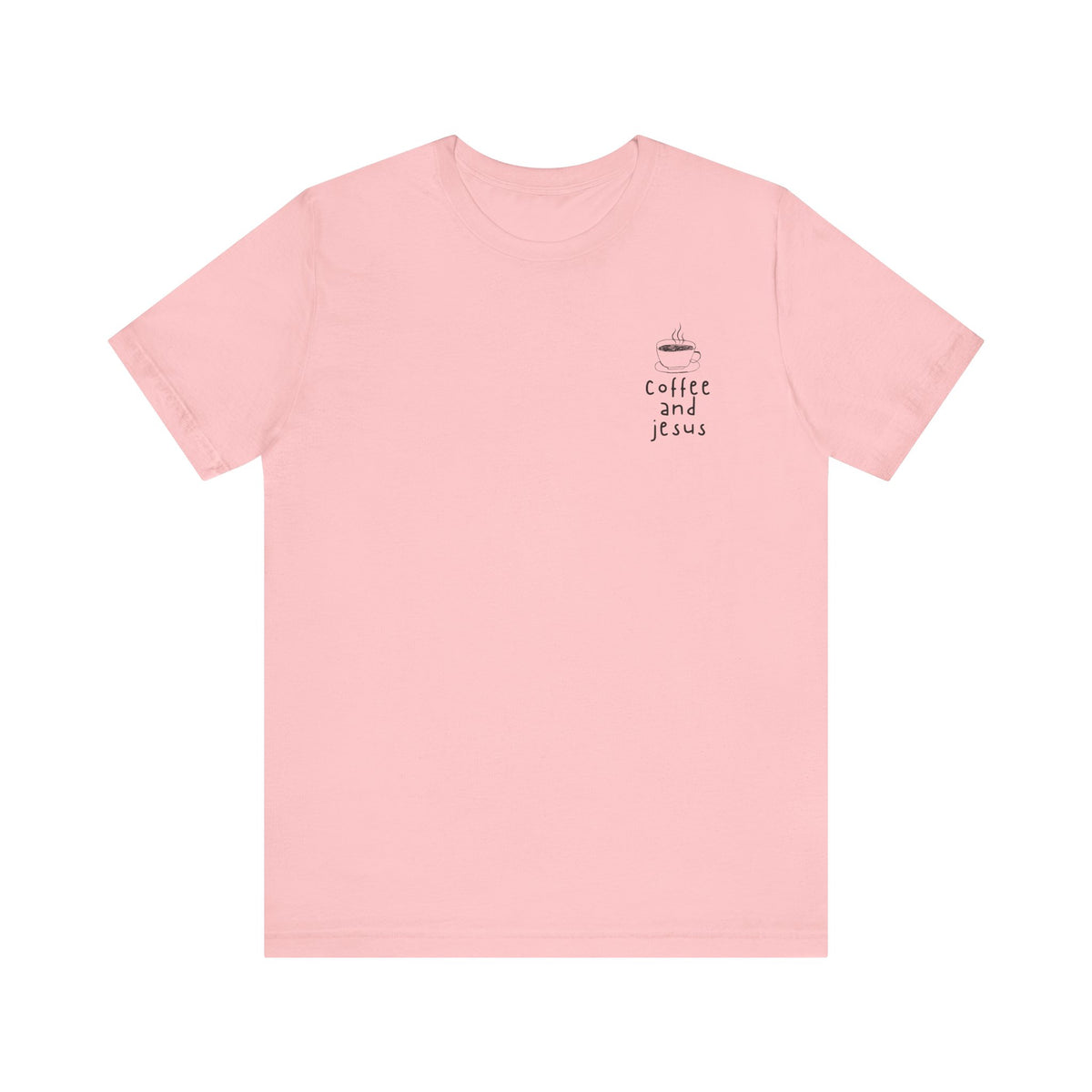 Coffee and Jesus Tee | Minimal Coffee Cup Christian Shirt