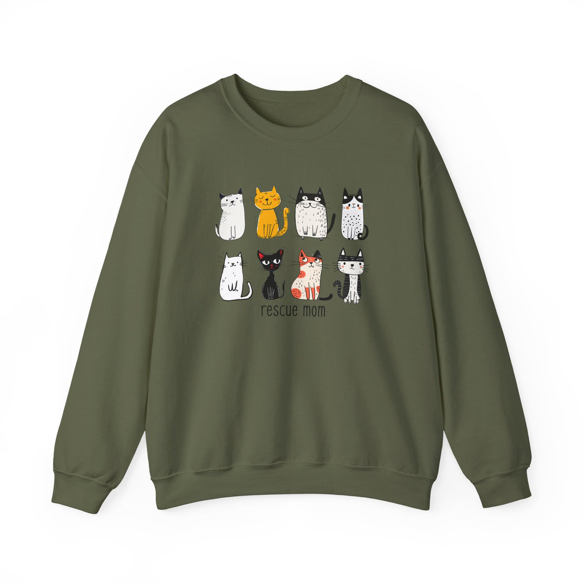 Rescue Mom Cats sweatshirt | Cat Mom Crewneck, Animal Rescue Shirt