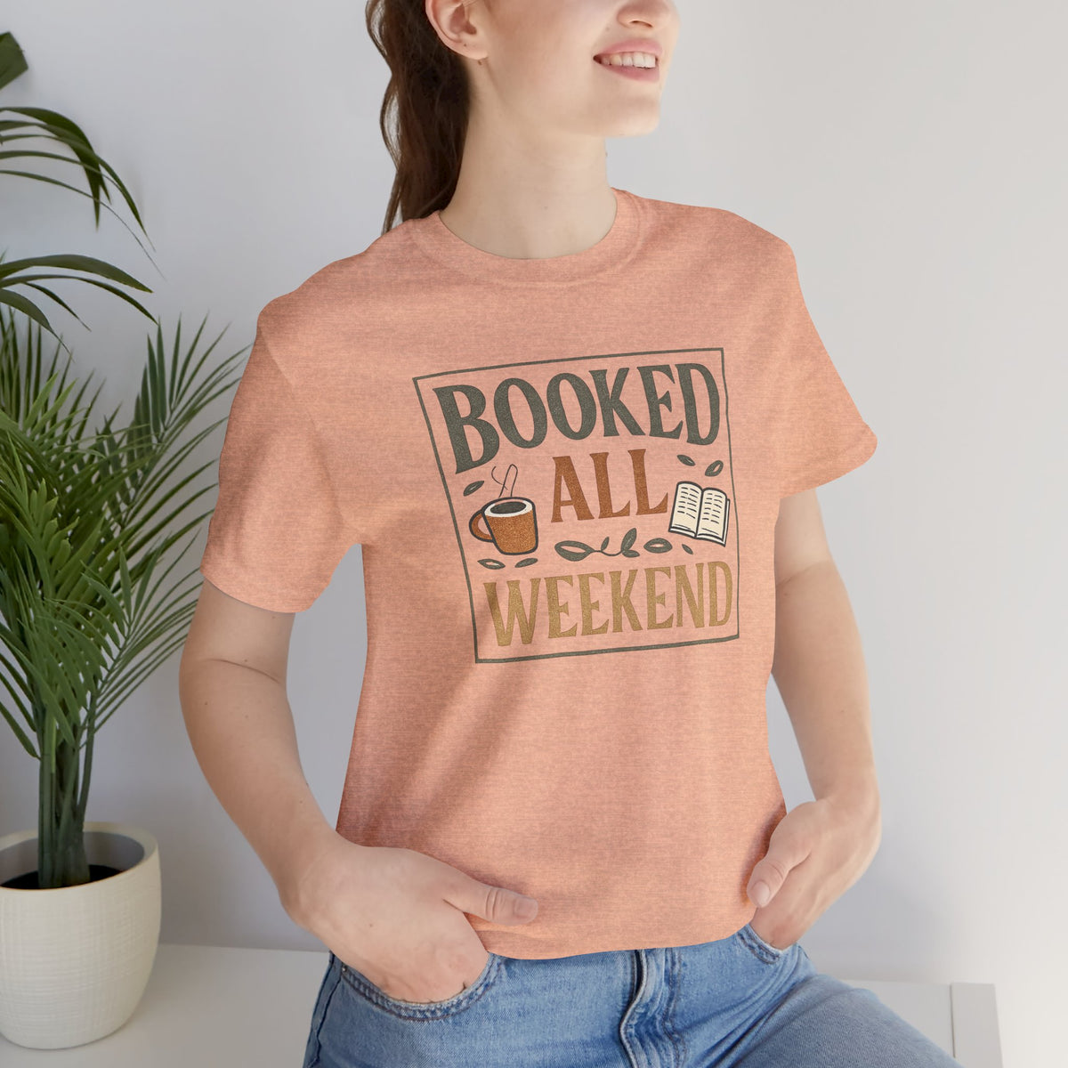 Booked All Weekend T-Shirt | Reading Coffee Graphic Tee