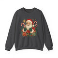 Vintage Santa Claus sweatshirt | Retro Christmas Santa, candy canes & ornaments