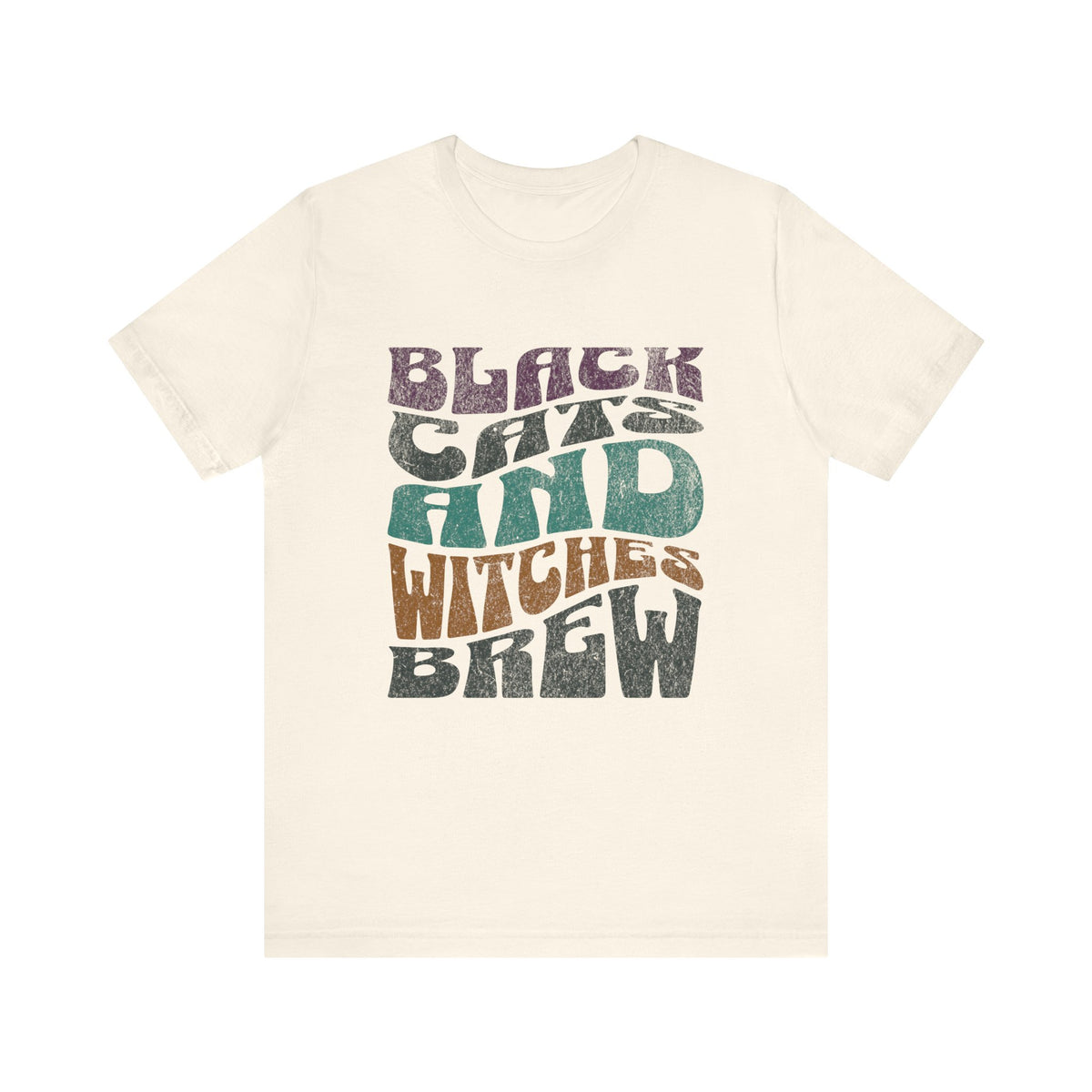 Black Cats and Witches Brew Tee | Retro Halloween Typography