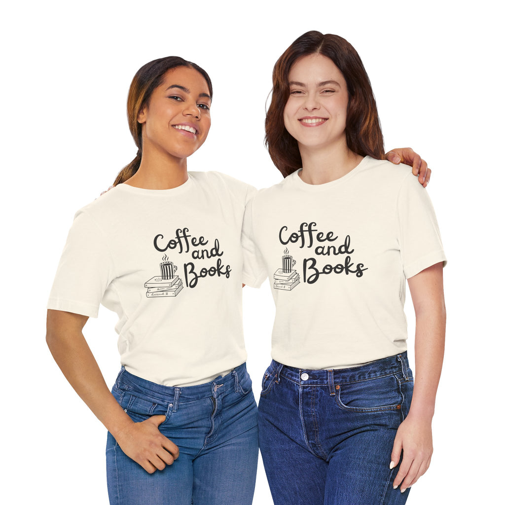 Coffee and Books T-Shirt | Book Lover Tee, Reading Coffee Design