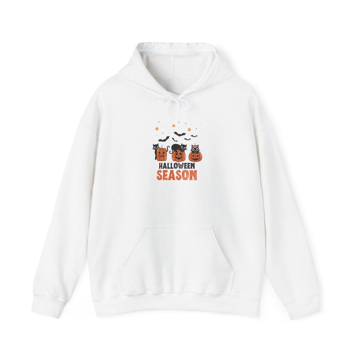 Halloween Pumpkin Black Cat Trio Hoodie | Jack-O'-Lanterns, Bats