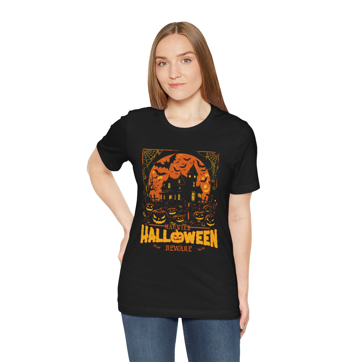 Haunted House Halloween Tee | Spooky Pumpkin Jack O Lanterns