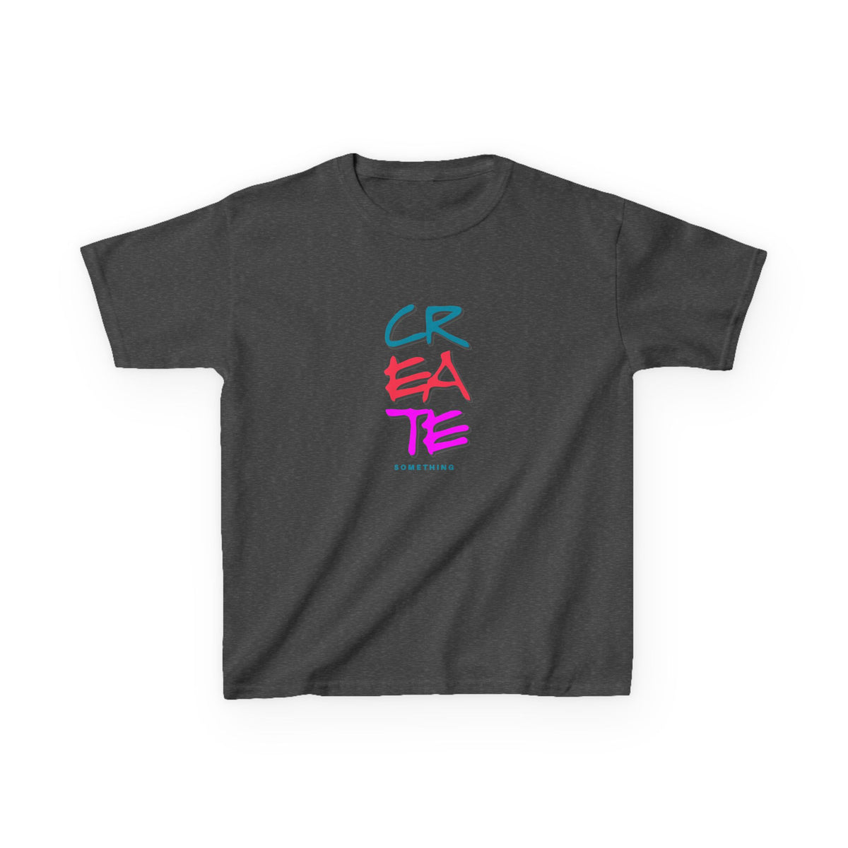 Create Text Graphic Kids Tee | Colorful Brushstroke Typography