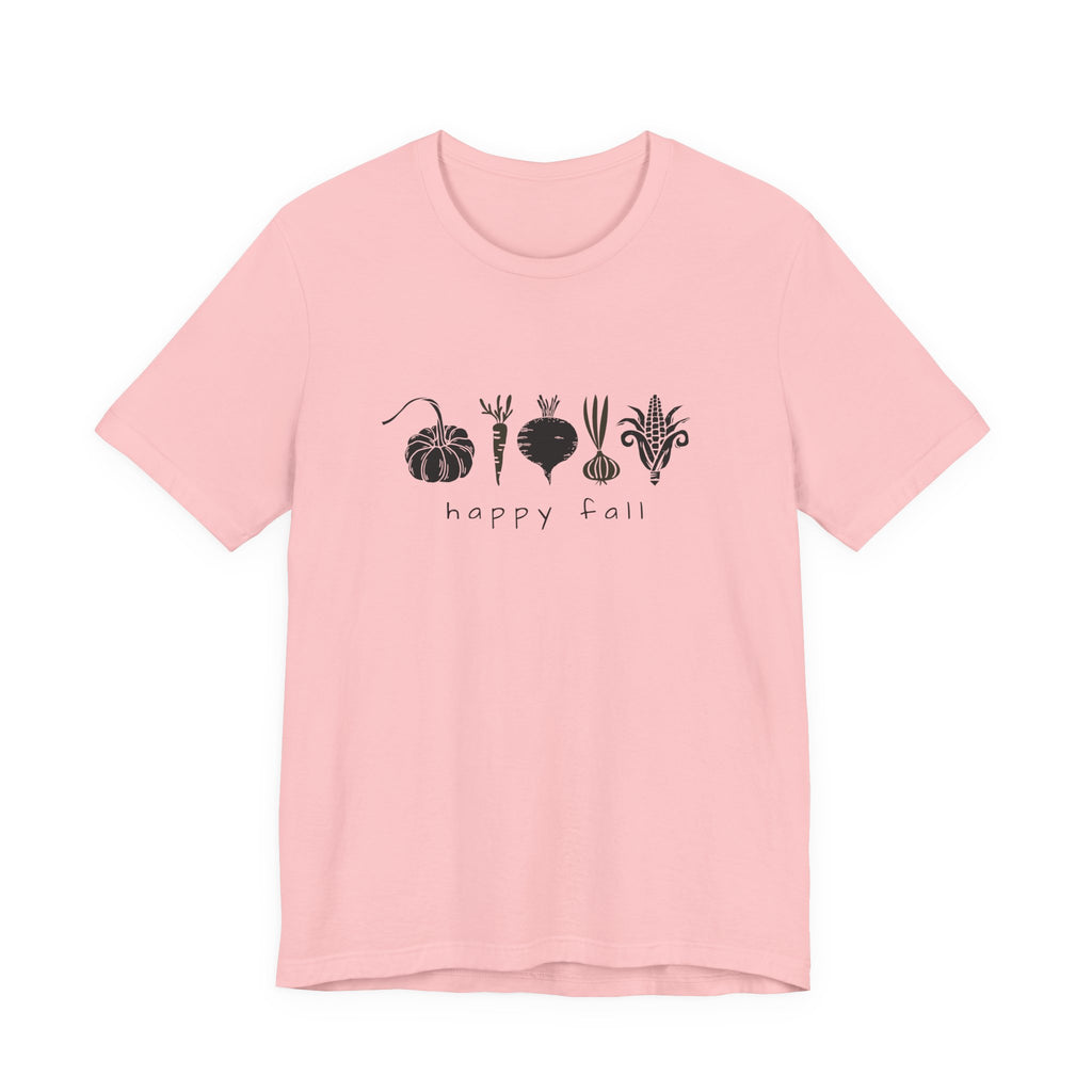 Happy Fall pumpkin beet corn illustrations T-Shirt | Fall harvest tee